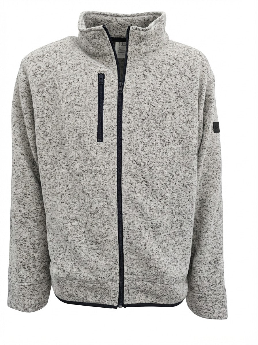 Athlets Collektive - Auro Strikfleecejakke – Grå Melange -2XL til 8 XL
