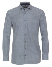 Casa Moda - Kent Comfort Fit Mønster L/S Blå