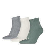 Puma - Quarter Sokker - Green Moon/Oatmeal/Grå