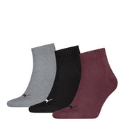 Puma - Quarter Sokker - Burgundy/sort/grå