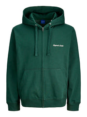 Jack & Jones - Nørrebro EMB Sweat Zip Hættetrøje - Grøn