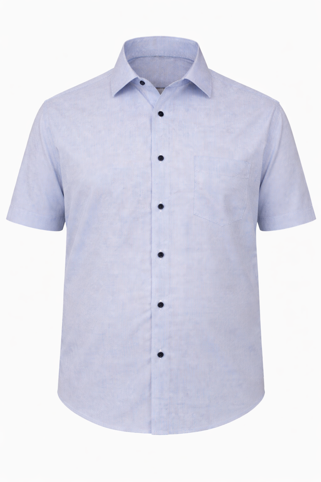 Casa Moda - Kent Comfort Fit Hugo Lys Blå m. Korte Ærmer