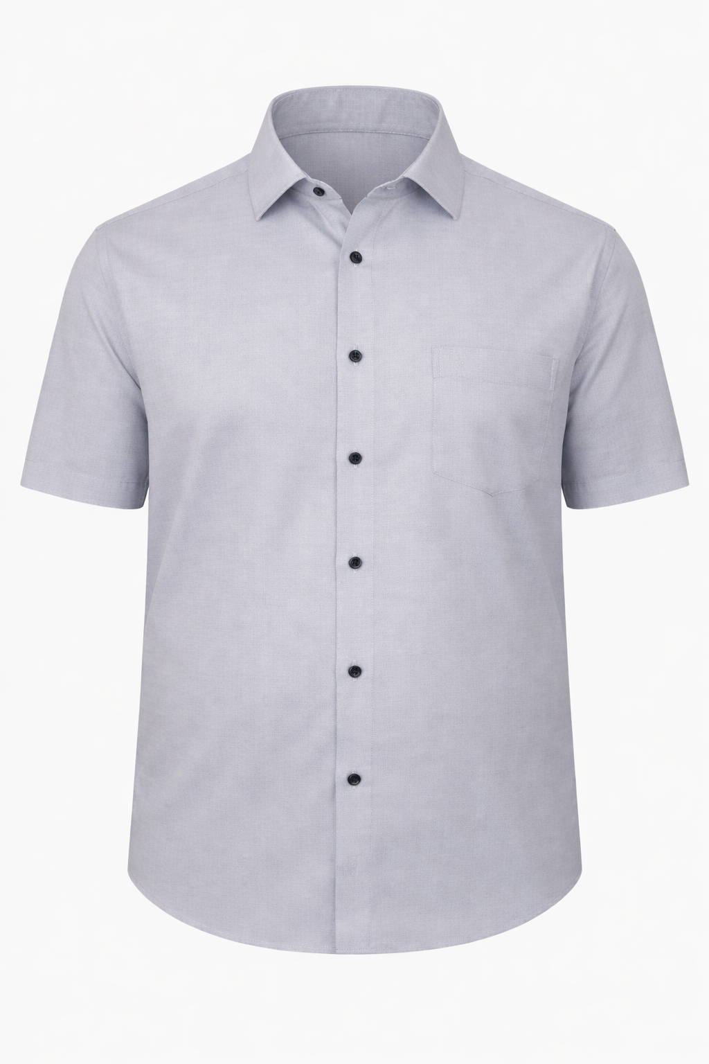 Casa Moda - Kent Comfort Fit Hugo Sølv Grå m. Korte Ærmer