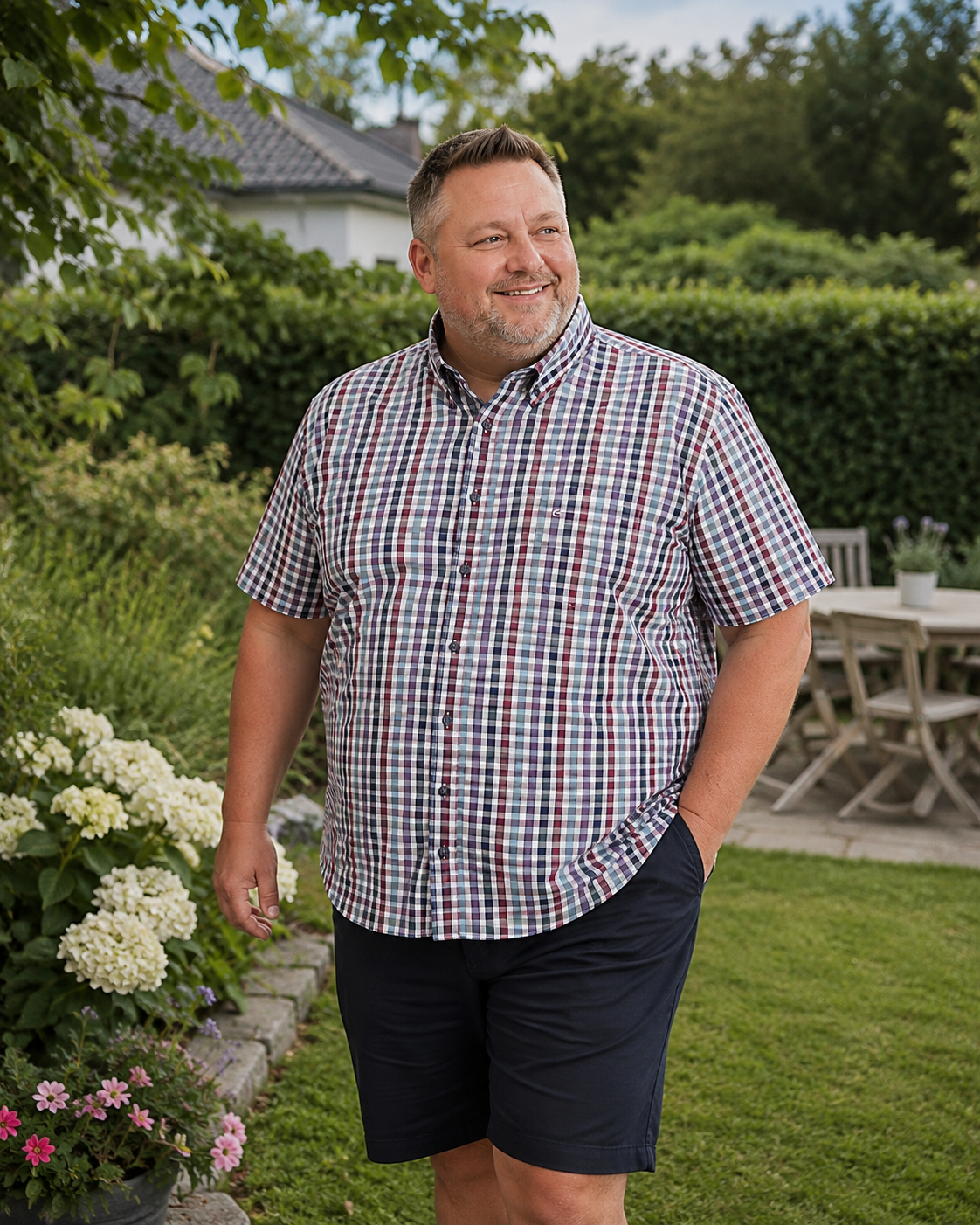 Casa Moda - Arthur Mixet Tern m. Korte Ærmer
