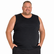 Adamo Tanktop – Sort (3XL-8XL)