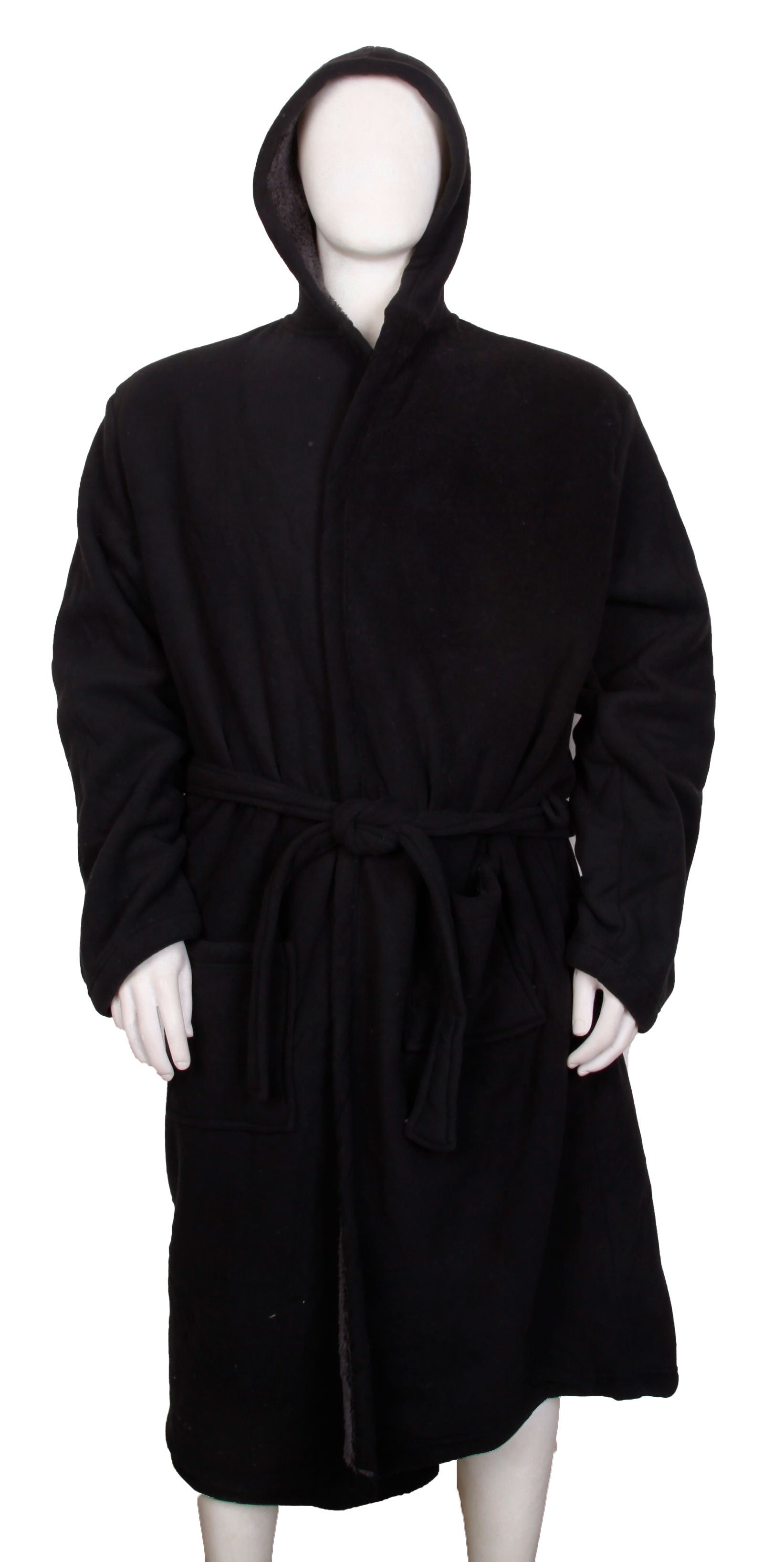 Espionage - Foret Badekåbe Med Hætte Sort