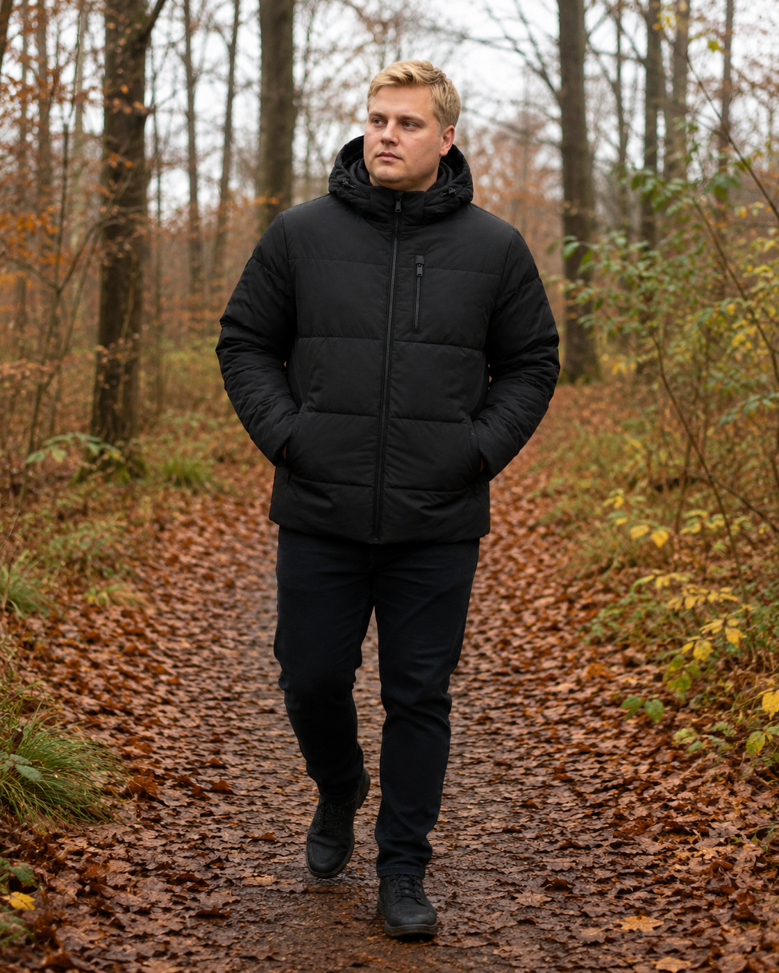 Jack & Jones - Becks Puffer Jakke - Sort (3XL-8XL)
