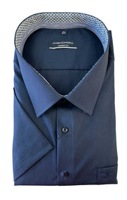 Casa Moda - Kent Comfort Fit Glat m. Korte Ærmer - Navy
