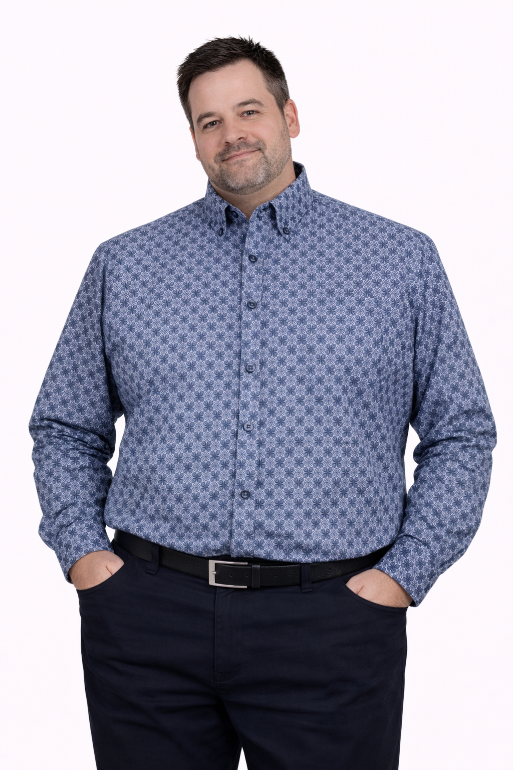 Casa Moda - Mathias Print Skjorte L/S – XLtøj