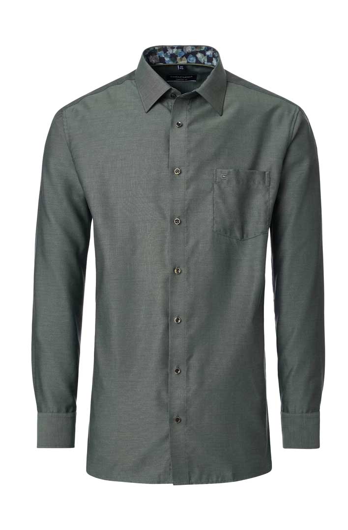 Casa Moda - Comfort Fit - Ensfarvet Grøn