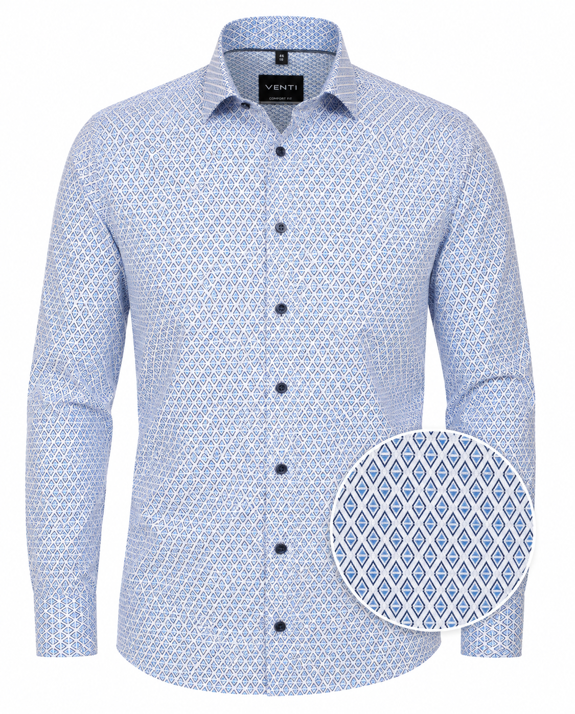 Venti By Casa Moda - Florian Skjorte L/S Lysblå (2XL-6XL)