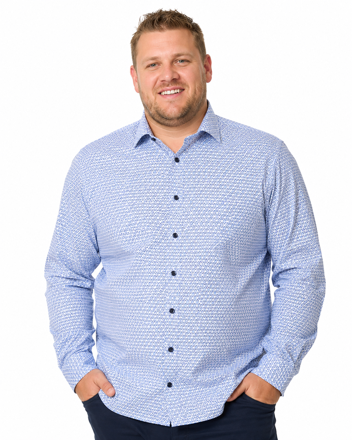 Venti By Casa Moda - Florian Skjorte L/S Lysblå (2XL-6XL)
