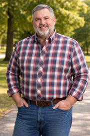 Espionage - Ternede Langærmede Skjorter - Navy/Grey/Red