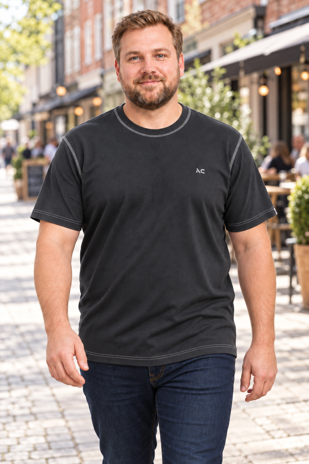 Athletes Collective Raglan Tee – Sort – 2XL– 8XL