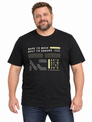 Athletes Collective - Camitello Print T-Shirt – Sort – 2XL– 8XL