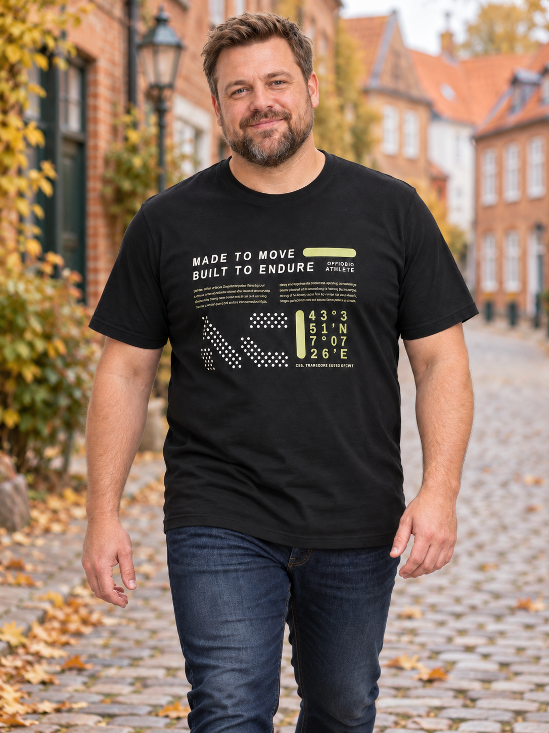 Athletes Collective - Camitello Print T-Shirt – Sort – 2XL– 8XL