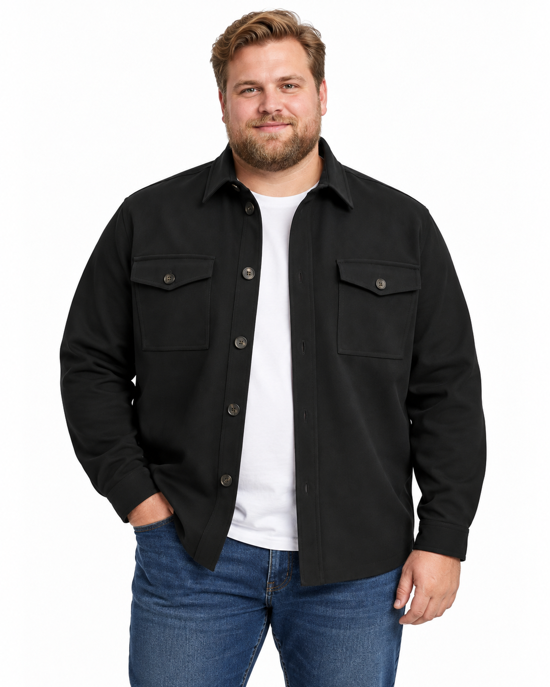 Athletes Colletive – Corniglia Overshirt – Sort – 2XL til 8XL