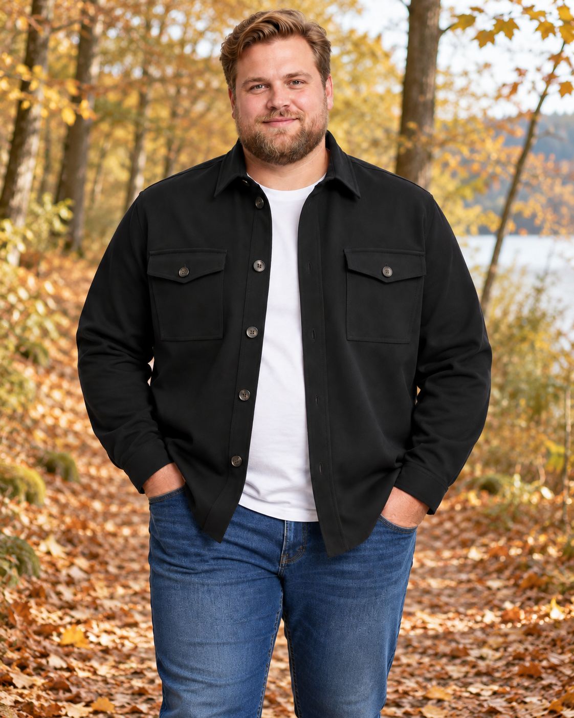 Athletes Colletive – Corniglia Overshirt – Sort – 2XL til 8XL