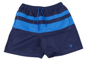 Espionage - Moderne Cut/Sew Badeshorts  - Navy/Royal