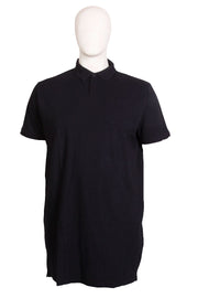 Stolen Denim - Ensfarvet Polo Sort - Ekstra Lang