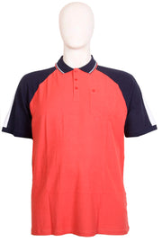 Espionage - Cut & Sew Polo Coral/Navy