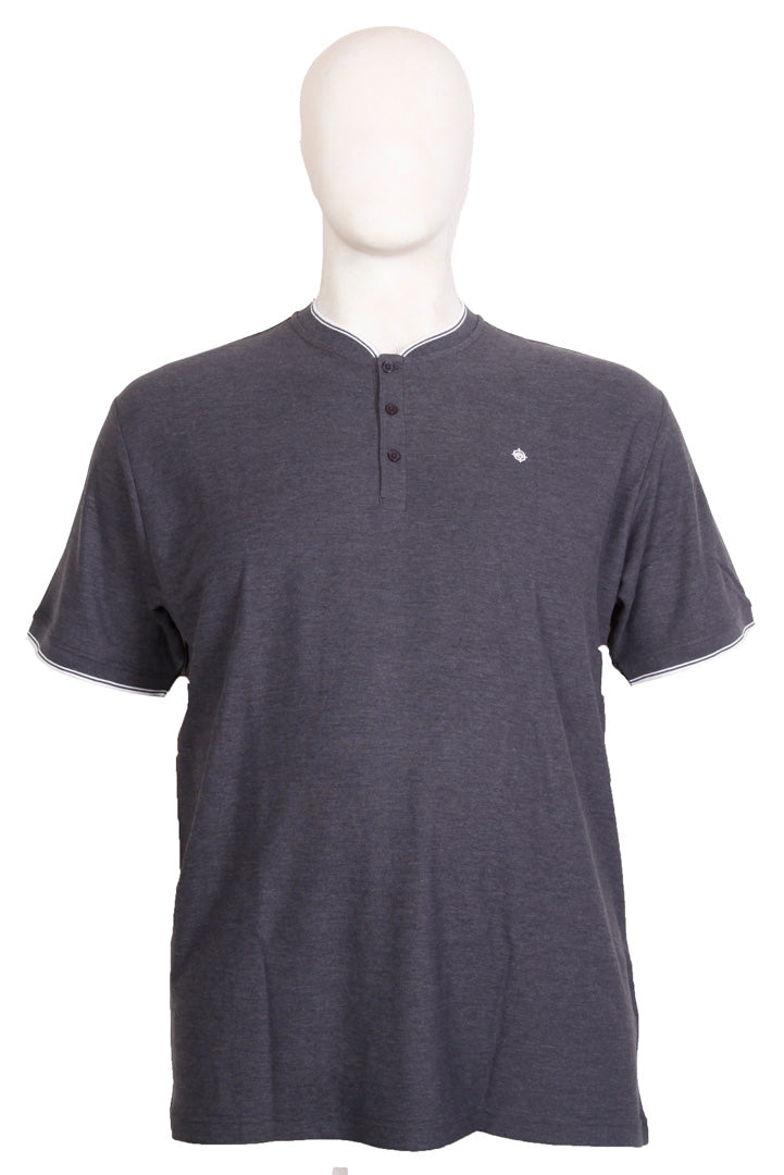 Espionage - Koksgrå Pique Grandad T-Shirt