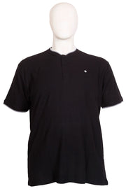 Espionage - Sort Pique Grandad T-Shirt