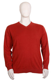 Espionage - Pullover med V-Halsudskæring - Burnt Orange