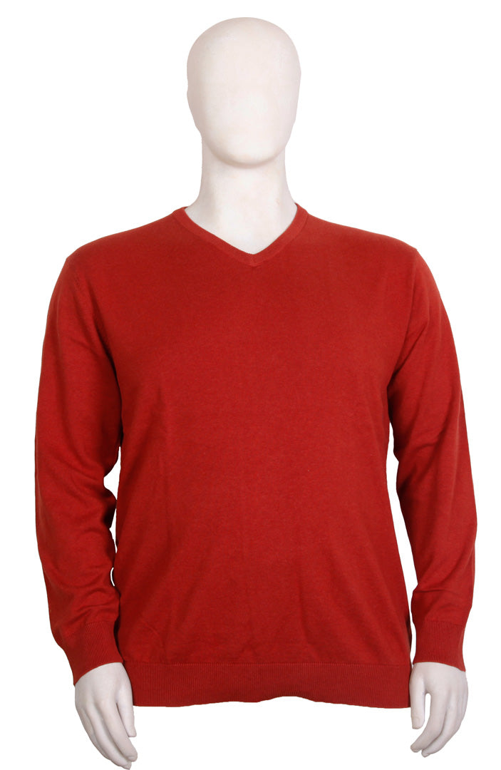 Espionage - Pullover med V-Halsudskæring - Burnt Orange