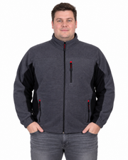 Espionage - Rib Fleece Jakke Grå/Sort