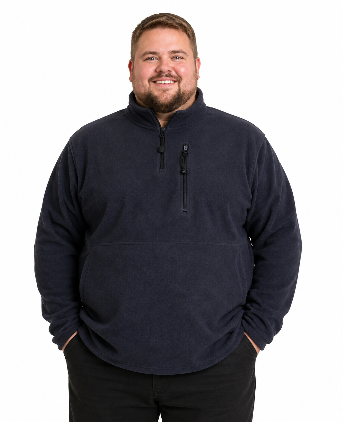 Espionage - Fleece Anorak Trøje Navy