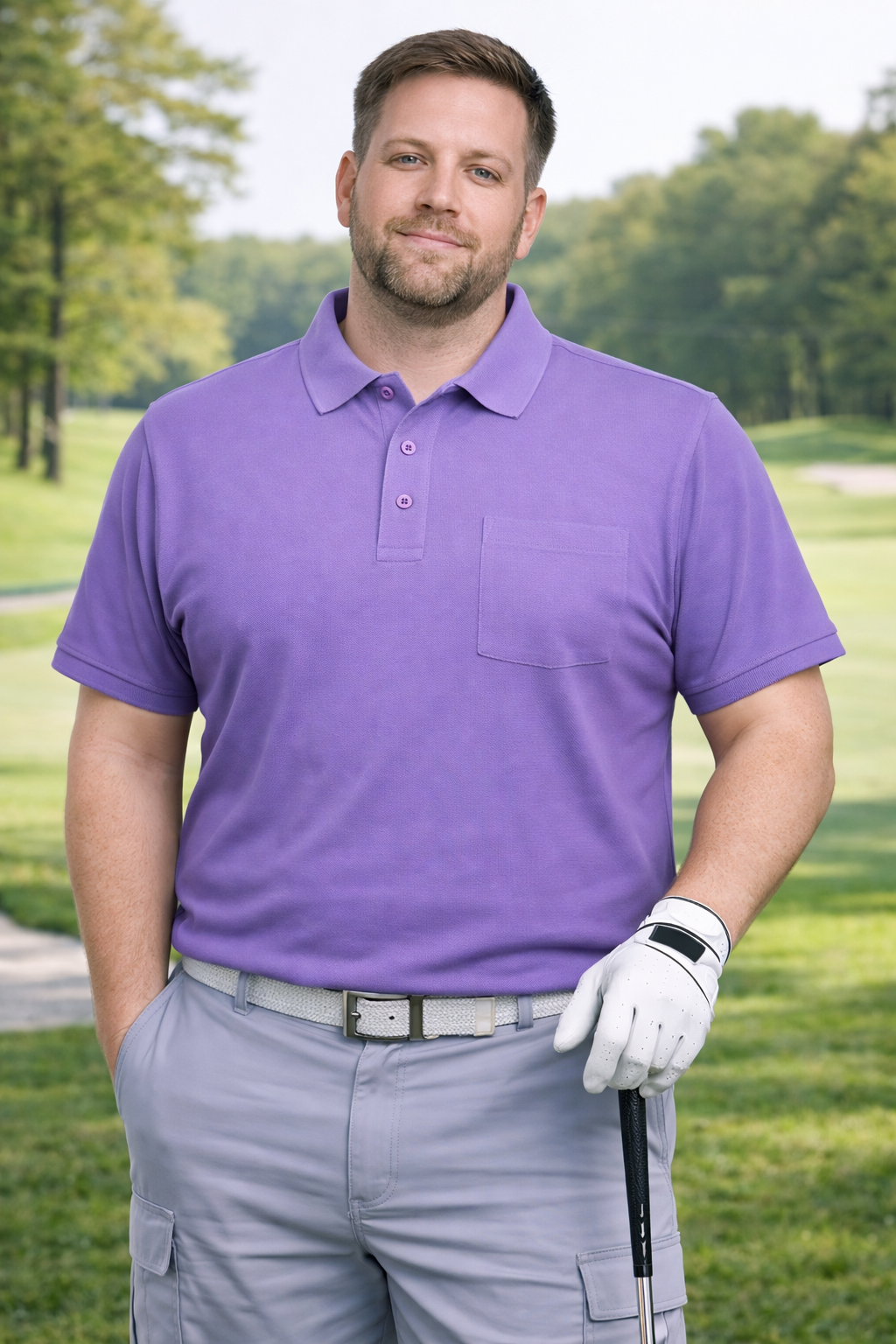 Louie James - Golf Polo Shirt - Lys Lilla