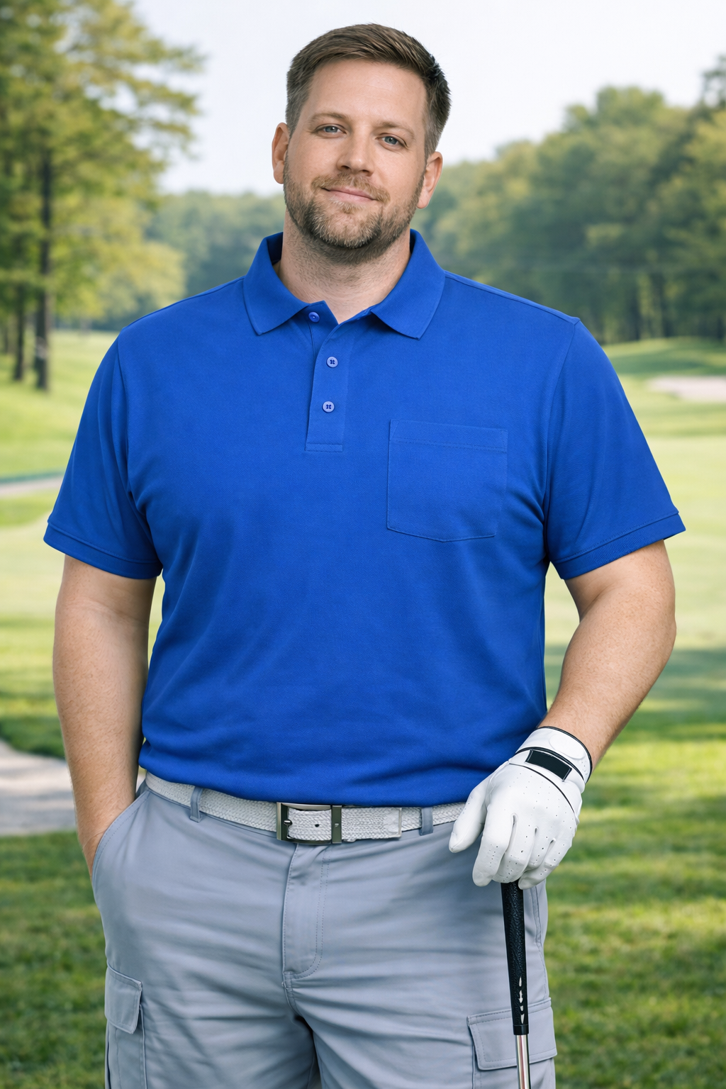 Louie James - Golf Polo Shirt - Royal