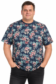 Espionage - Hibiscus Print T-Shirt