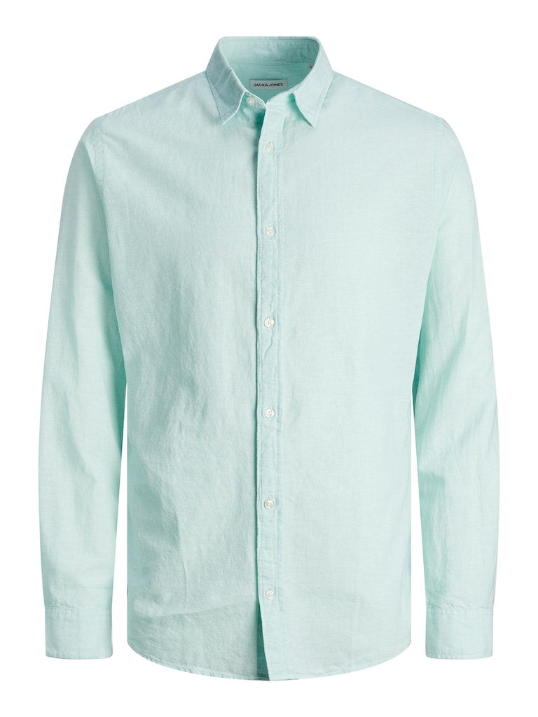 Jack & Jones - Linen Blend Skjorte L/S - Soothing Sea