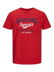 Jack & Jones - Logo Superior T-Shirt Rød