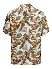 Jack & Jones  - Jeff Resort Floral Skjorte Hvid