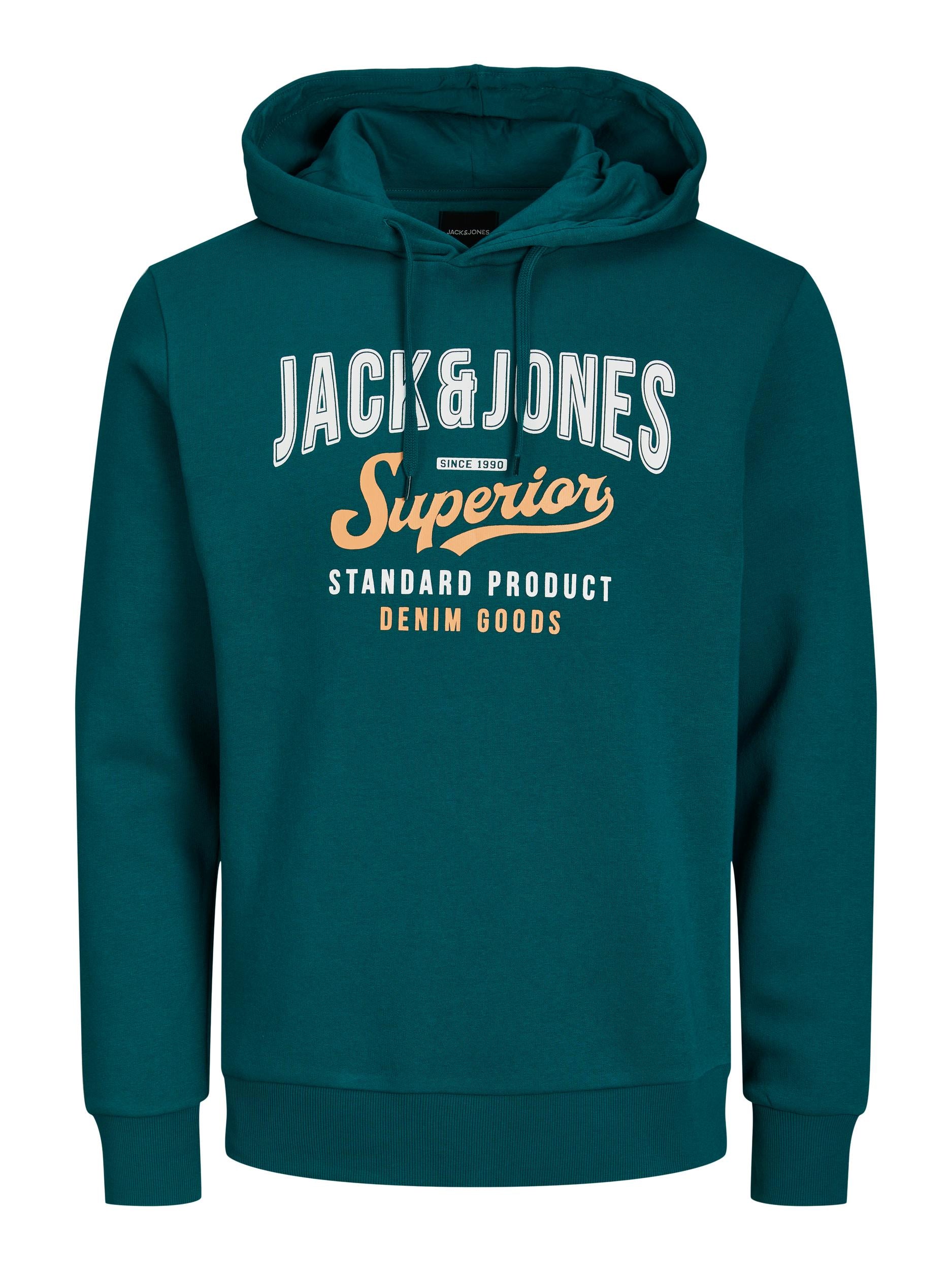 Jack & Jones - Logo Sweat Hood Storm