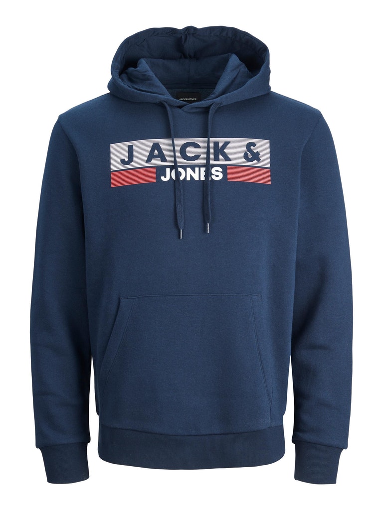 Jack & Jones - Corp Logo 2 Hættetrøje Navy