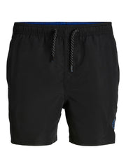 Jack & Jones - Fiji Ensfarvet Badeshorts Sort