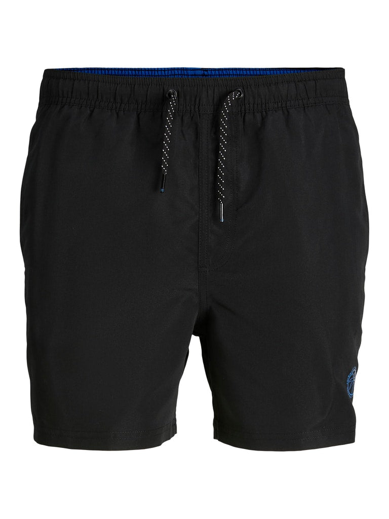 Jack & Jones - Fiji Ensfarvet Badeshorts Sort