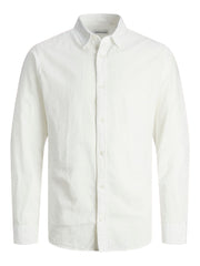 Jack & Jones - Linen Blend Skjorte L/S - Hvid