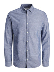 Jack & Jones - Linen Blend Skjorte L/S - Faded Denim