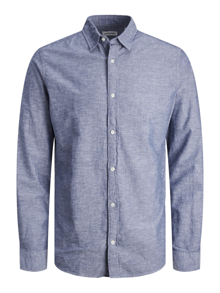 Jack & Jones - Linen Blend Skjorte L/S - Faded Denim