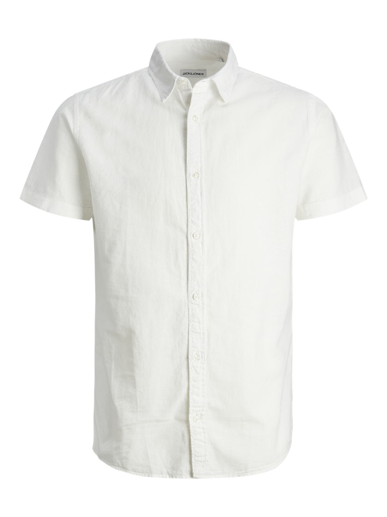 Jack & Jones - Linen Blend Skjorte S/S - Hvid