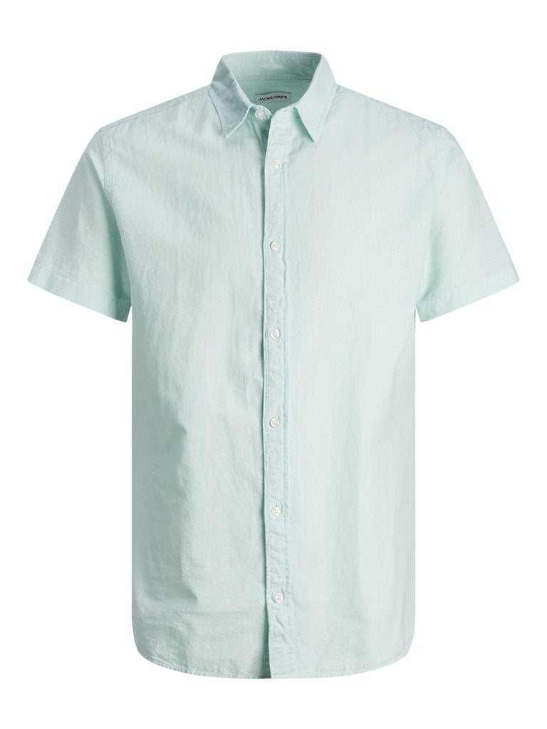 Jack & Jones - Linen Blend Skjorte S/S - Soothing Sea