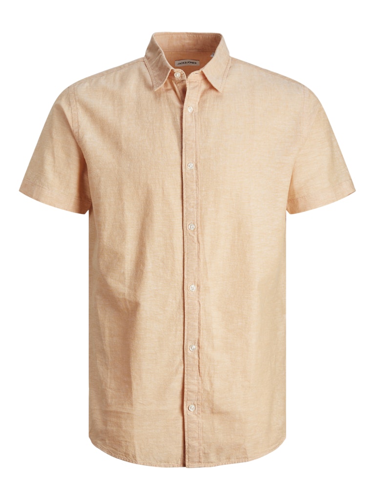 Jack & Jones - Linen Blend Skjorte S/S - Apricot Ice
