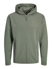 Jack & Jones - Cloud Hættetrøje m. Lynlås - Agave Green