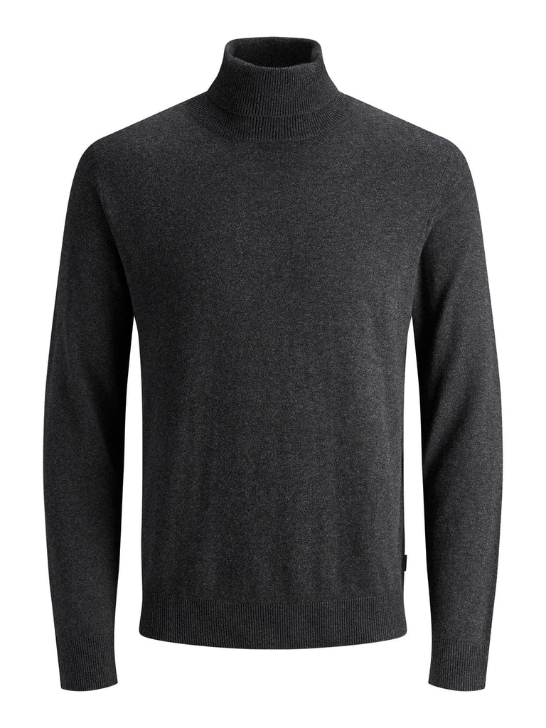 Jack & Jones - Emil 2 Rullekrave Strik Trøje - Grå
