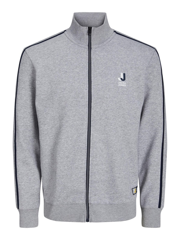 Jack & Jones - Logan Block High Neck Zip Lys Grå